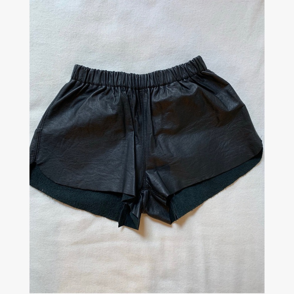 Leather shorts
